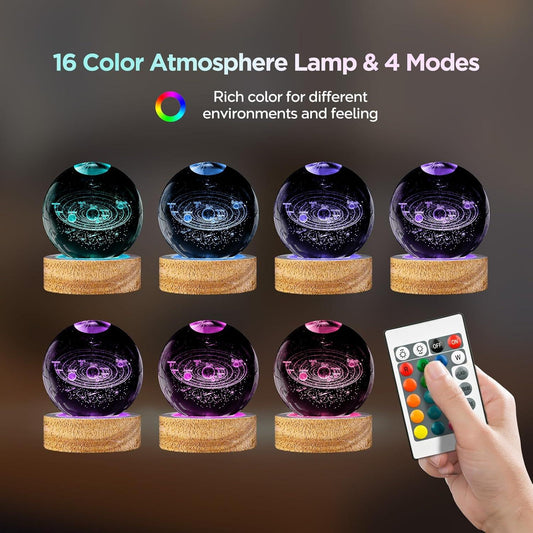 16 Colors Crystal Ball 🔮 Lamp Color Changing With Remote