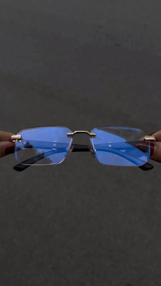 Unisex Rimless UV Shield glasses