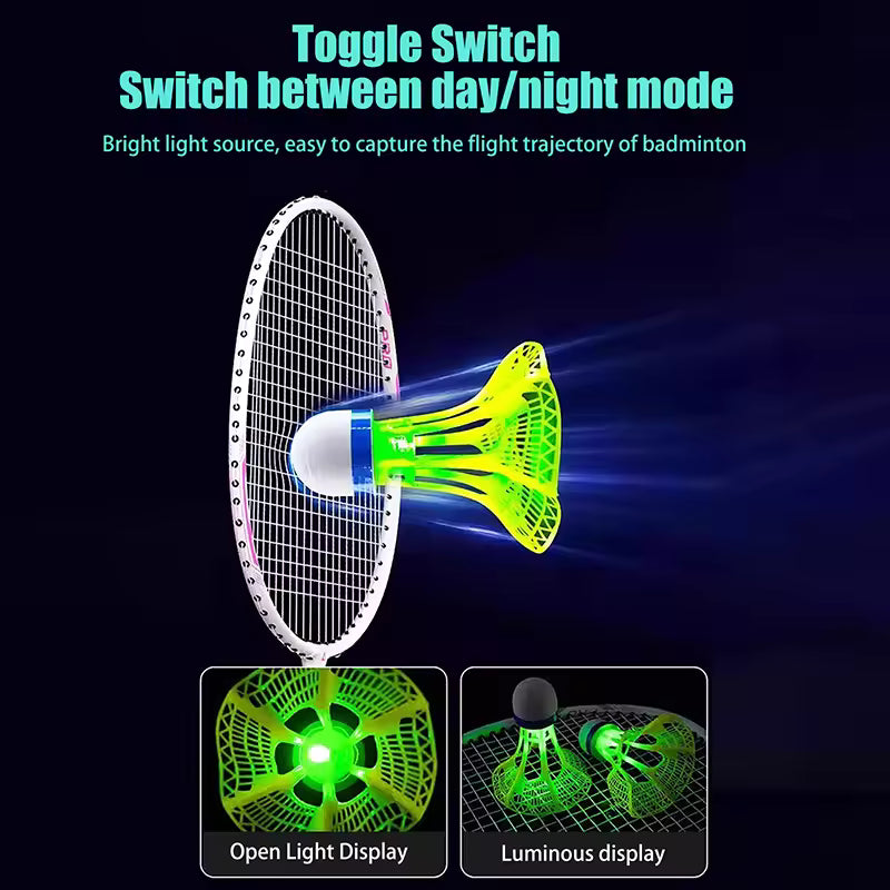Glowing Light & Neon Shuttlecock Set