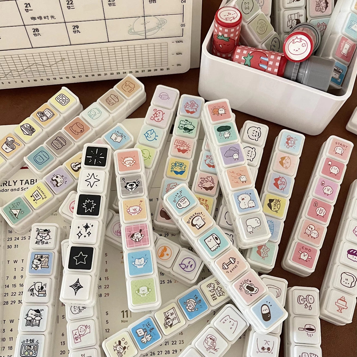 KawaiiMood Mini 6-in-1 Stamp Set