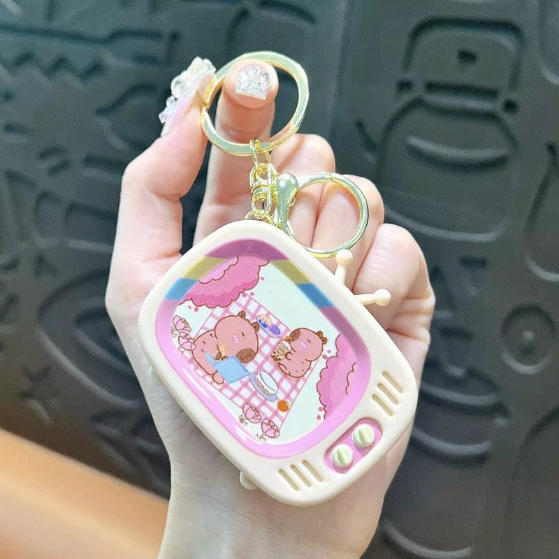 Mini Tv Video Game Keychain