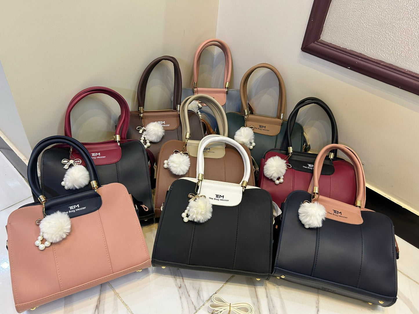 TBM The Bag Master Luxury Handbag – Elegant Two-Tone Designer Tote for Women