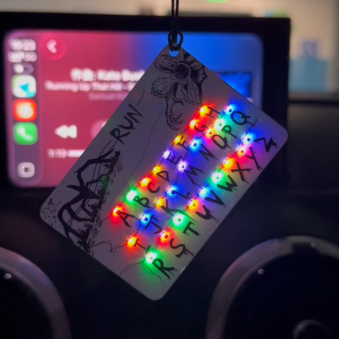 Stranger Things Run Card Keychain