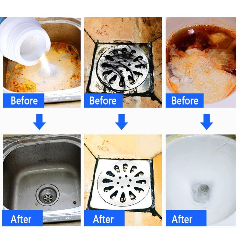 Wild Tornado Powerful Sink & Drain Cleaner – High-Efficiency Clog Remover Powder for Kitchen, Bathroom, and Pipes