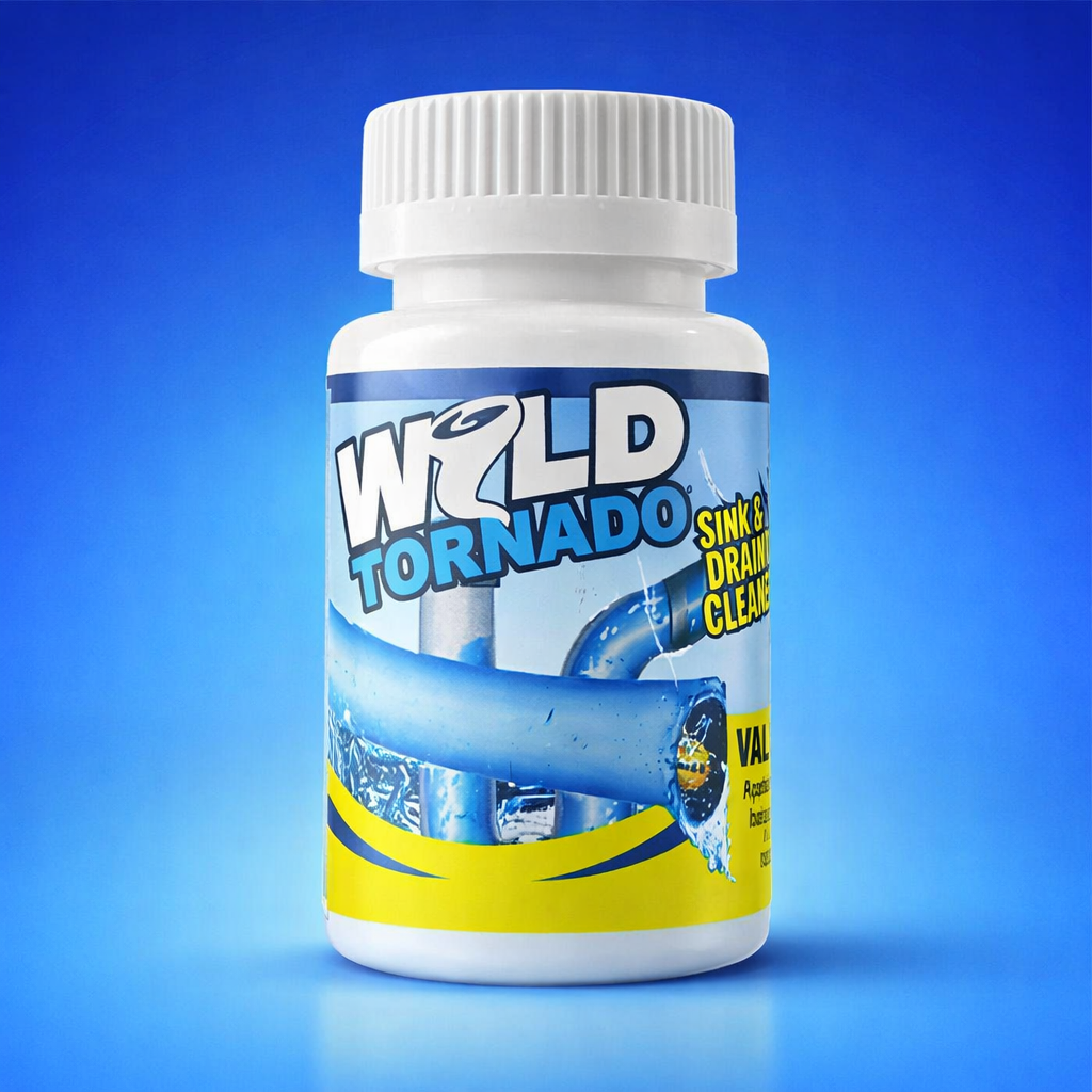 Wild Tornado Powerful Sink & Drain Cleaner – High-Efficiency Clog Remover Powder for Kitchen, Bathroom, and Pipes