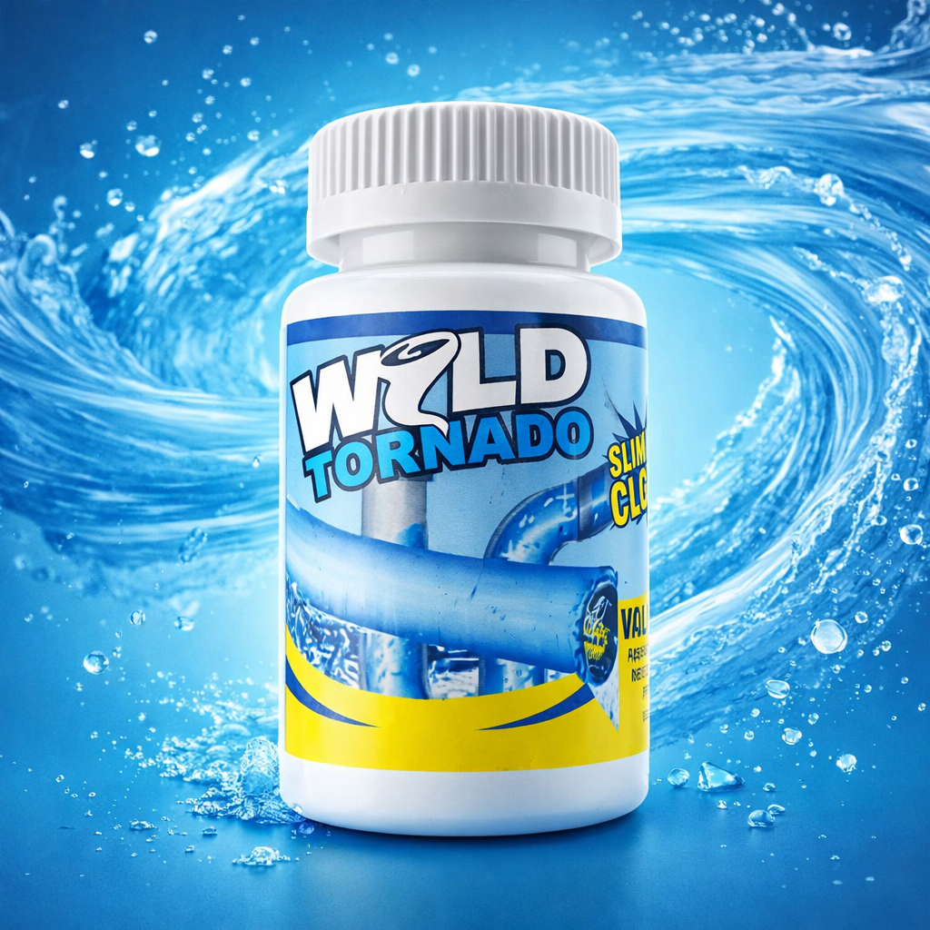 Wild Tornado Powerful Sink & Drain Cleaner – High-Efficiency Clog Remover Powder for Kitchen, Bathroom, and Pipes