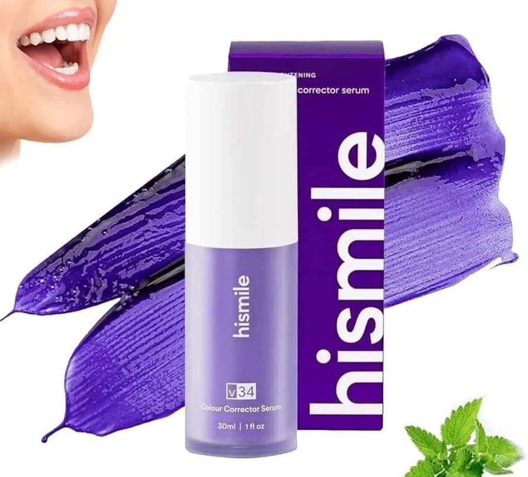 Hismile v34 purple whitening tooth paste (Guaranteed Result)