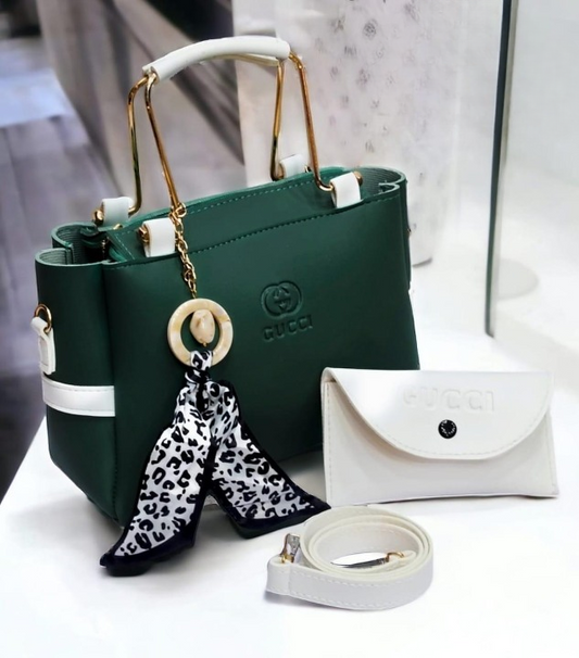 Ladies hand bag with match small pouch