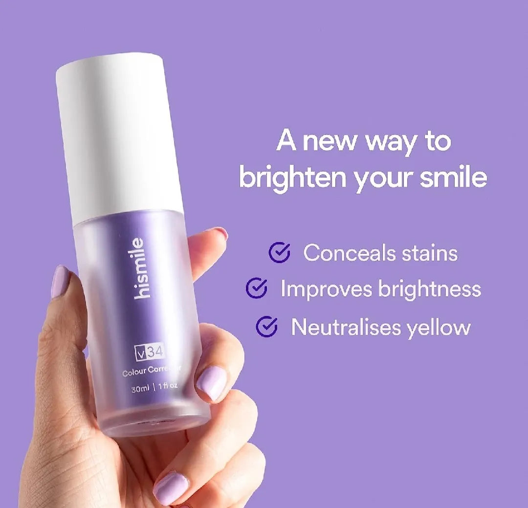 Hismile v34 purple whitening tooth paste (Guaranteed Result)