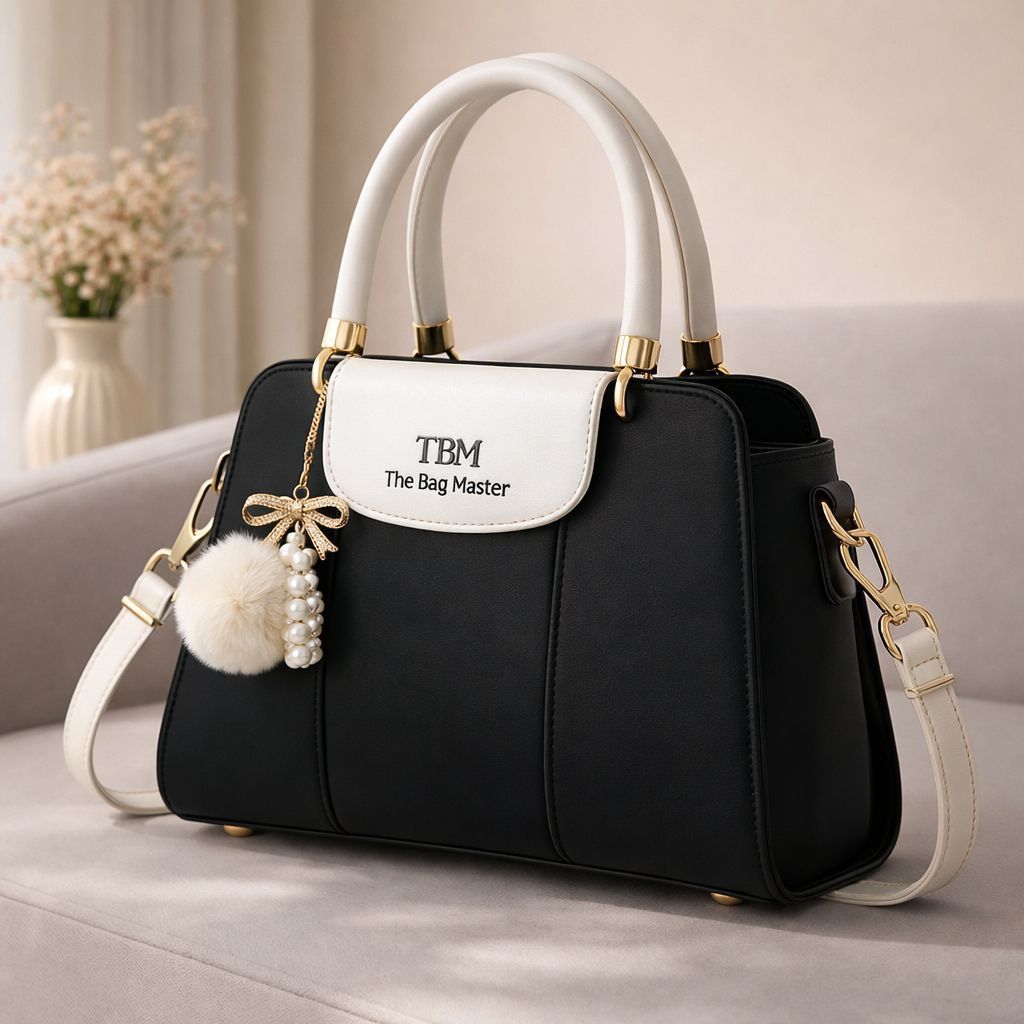 TBM The Bag Master Luxury Handbag – Elegant Two-Tone Designer Tote for Women