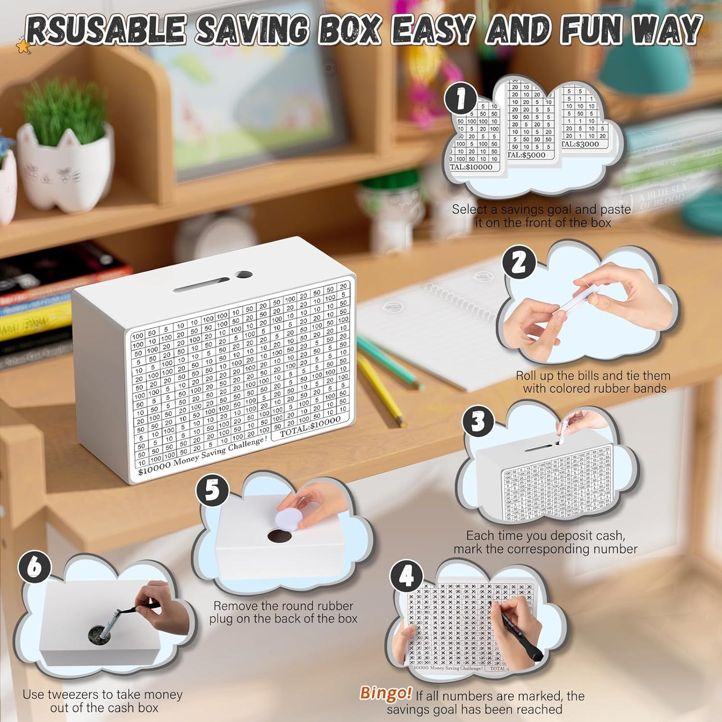Money Box with Counting Target