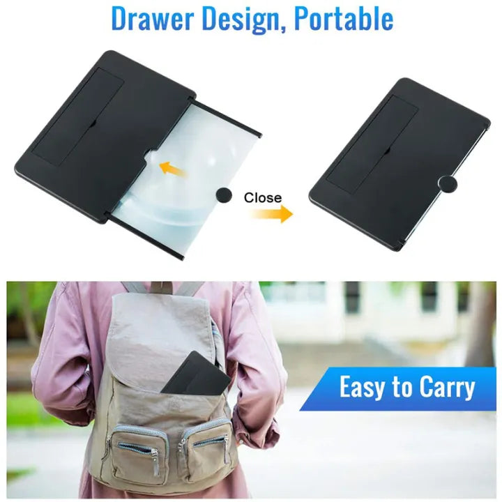 Mobile Phone Screen Portable Projector Magnifier 3D Enlarged Screen Display With HD Video Magnifying Glass