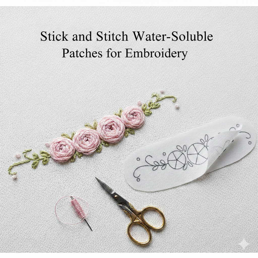 Stick and Stitch Flower Pattern Water Soluble