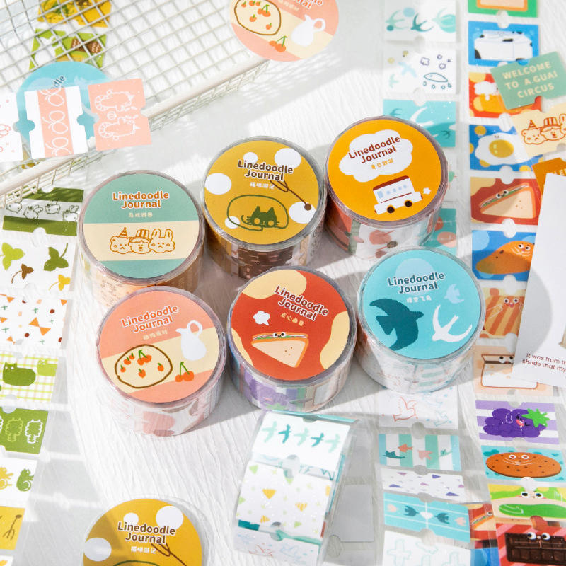 Pastel Kawaii Washi Tape Sticker Collection