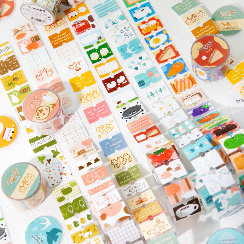 Pastel Kawaii Washi Tape Sticker Collection
