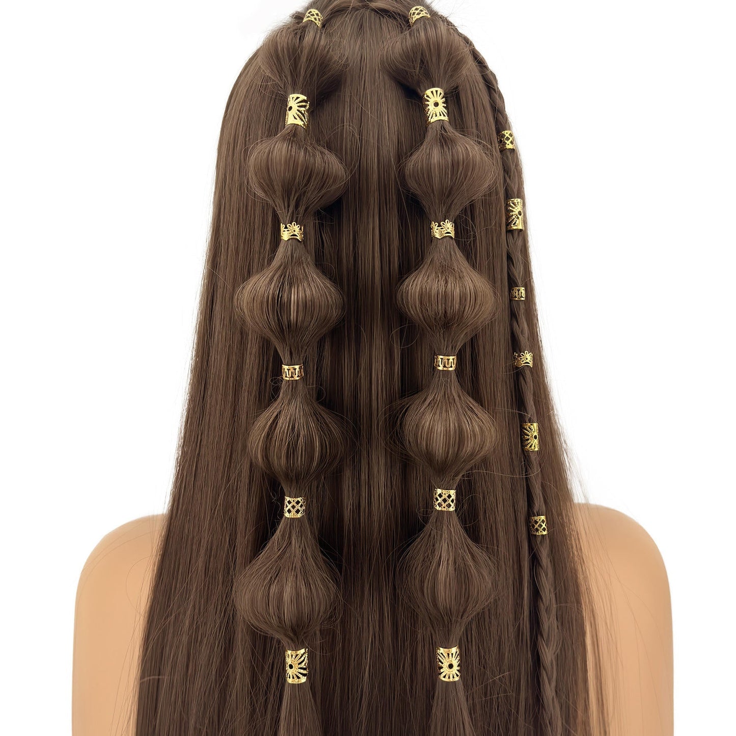 Gold Hair Braid Rings