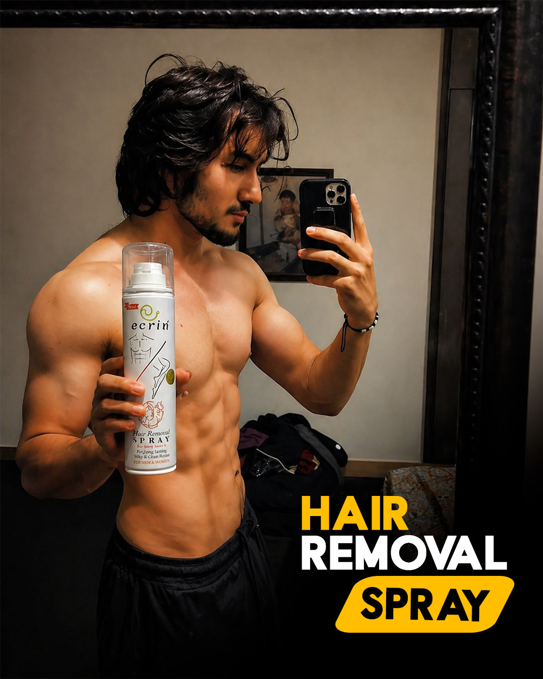New Ecrin Hair Removal Foaming Spray - Advance Formula with Refreshing Fragrance (200ml) (FREE GIFT🎁 INCLUDED)