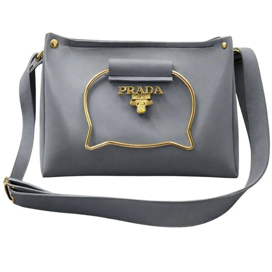 Prada Elegant Cat Handle Handbag for Girls & Ladies | Stylish Shoulder & Crossbody Bag with Gold Accents | Adjustable Strap