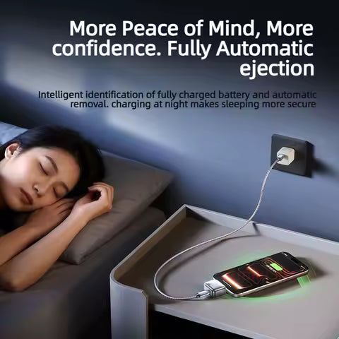 Automatic Charging Disconnector | Model LX-007 | Smart Auto Power Cut-Off Battery Protector | Type-C to Type-C Fast Charging Guardian