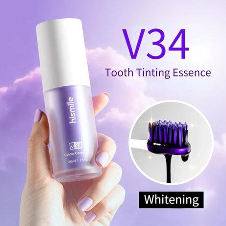 Hismile v34 purple whitening tooth paste (Guaranteed Result)