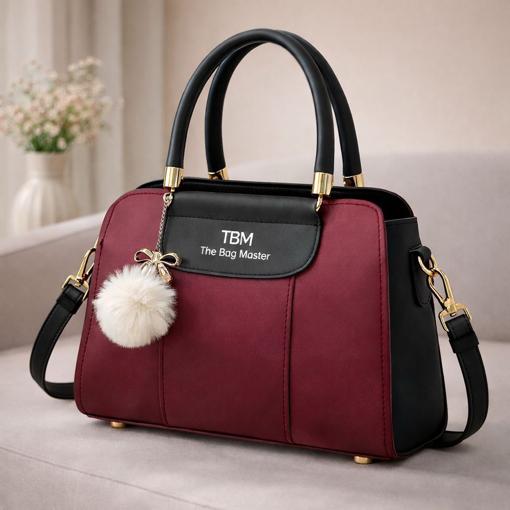 TBM The Bag Master Luxury Handbag – Elegant Two-Tone Designer Tote for Women