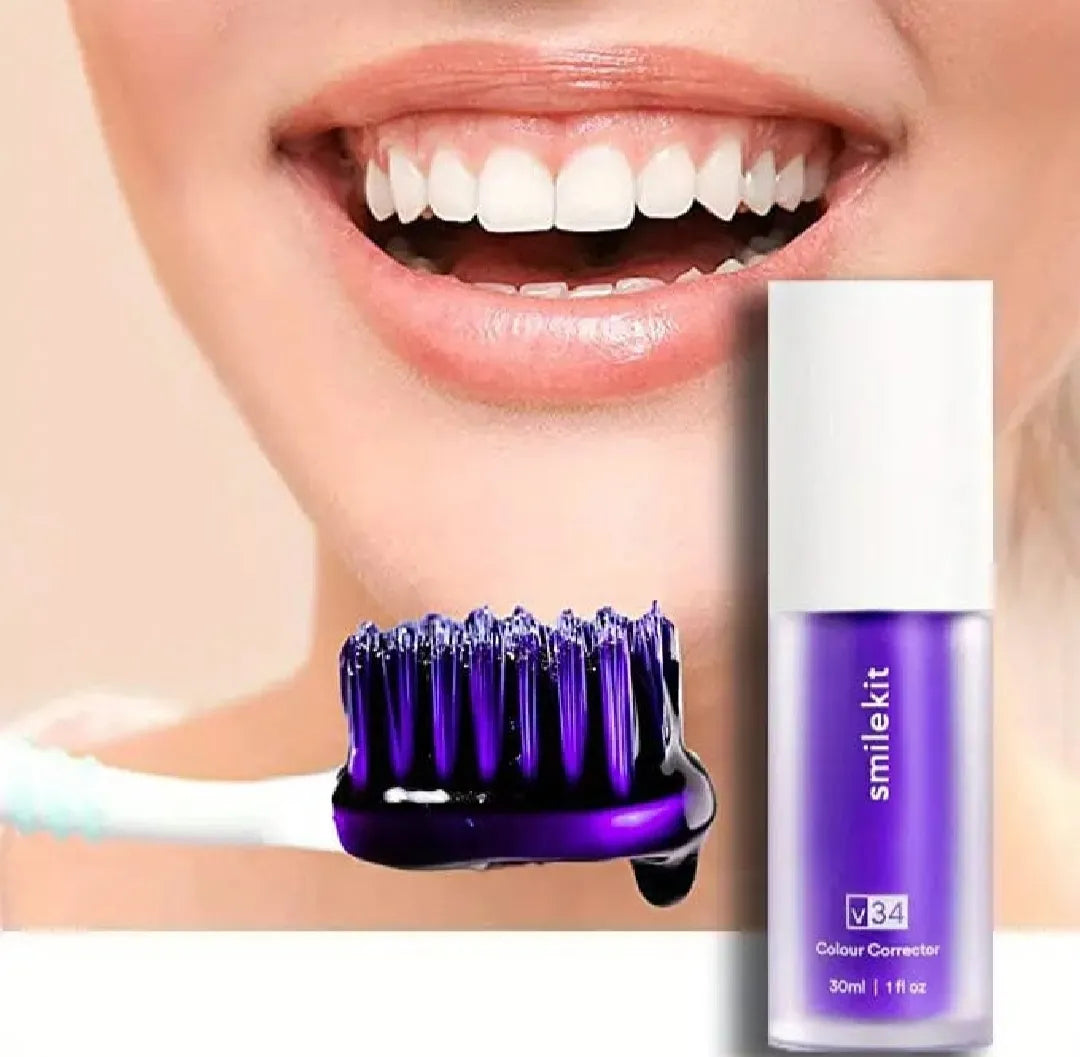 Hismile v34 purple whitening tooth paste (Guaranteed Result)