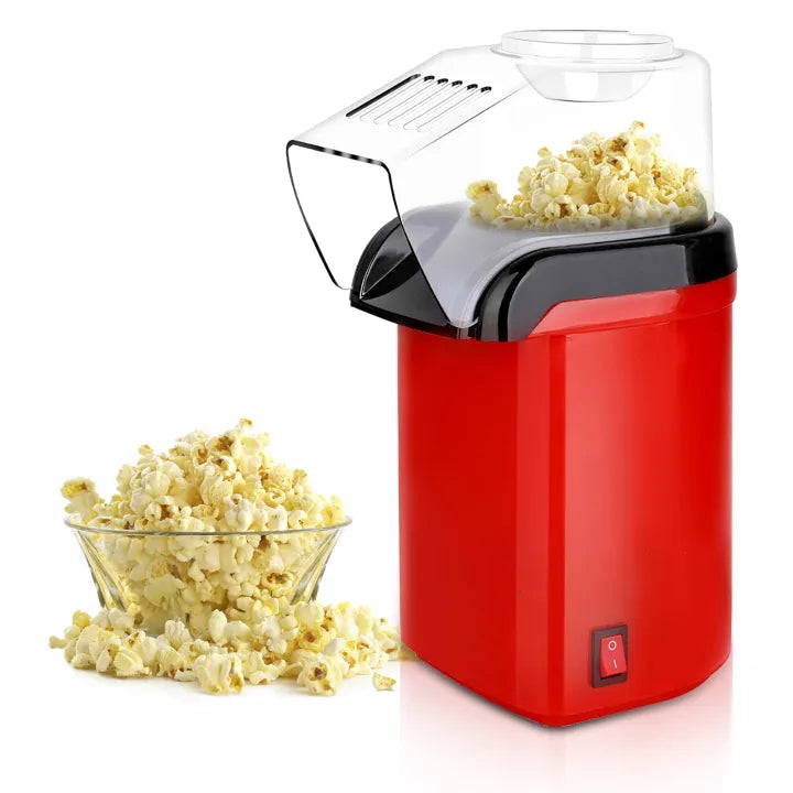 Oil Free Mini Popcorn Maker | Hot Air Popcorn Machine | Electric Popcorn Popper for Home & Kids | 1200W