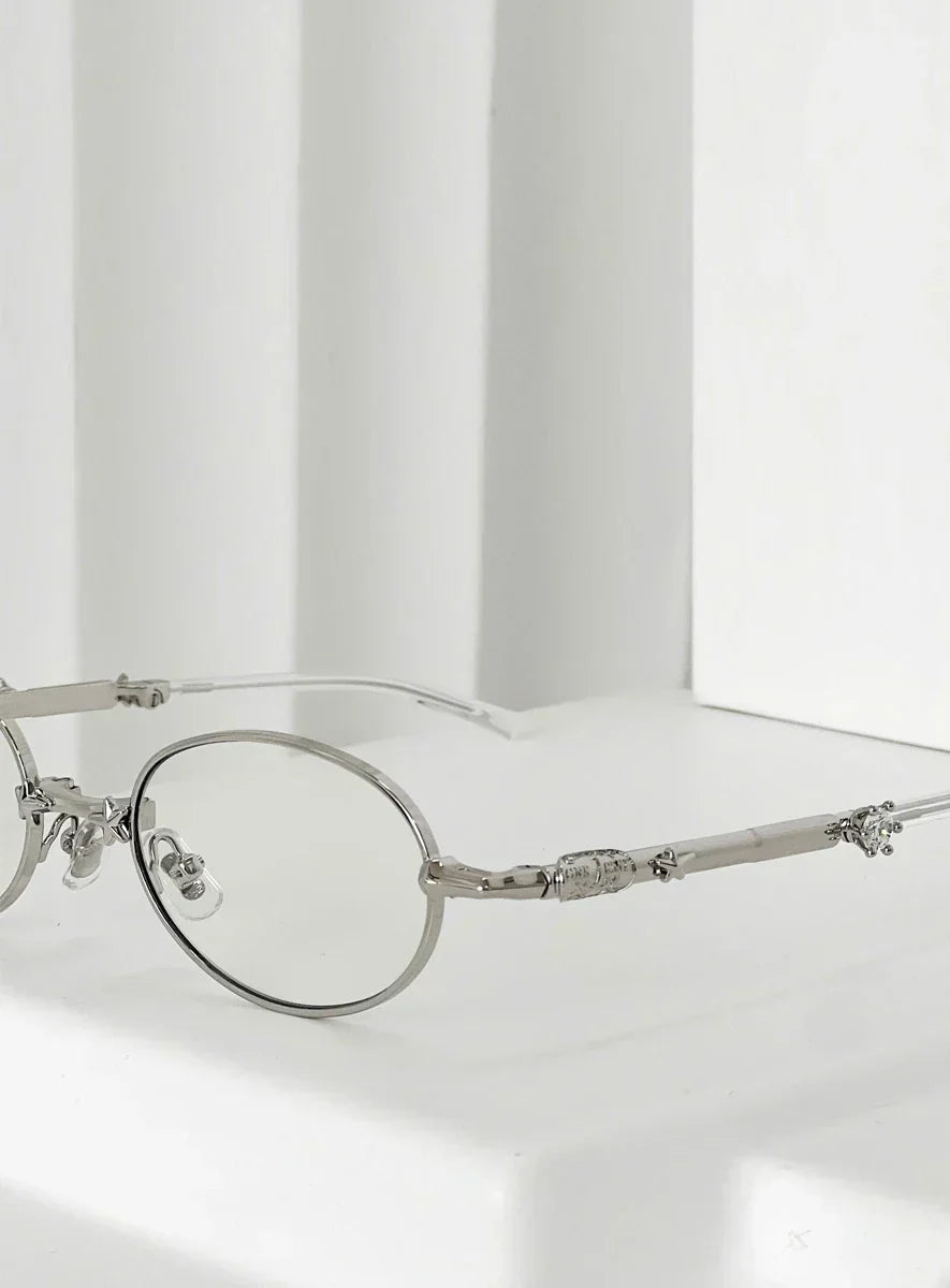 Crystal Orbit Foldable Round Glasses