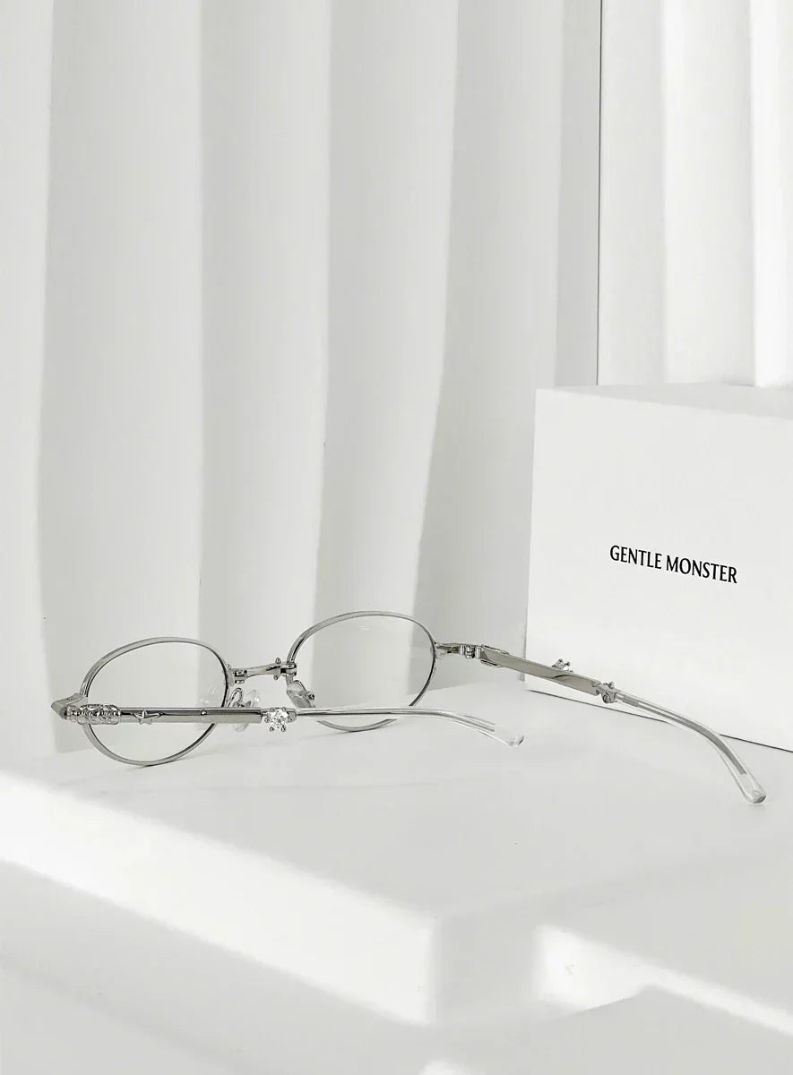 Crystal Orbit Foldable Round Glasses