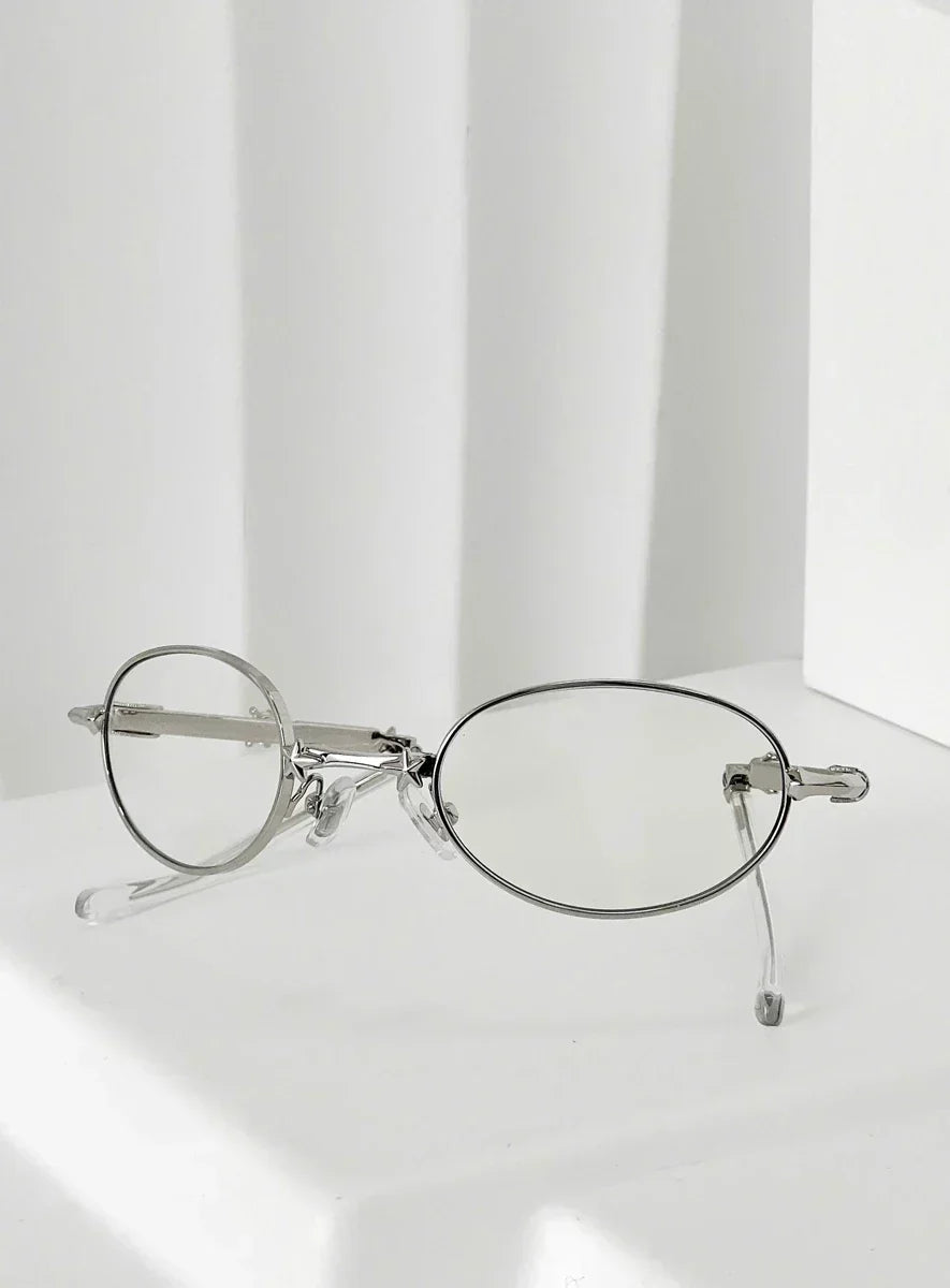 Crystal Orbit Foldable Round Glasses