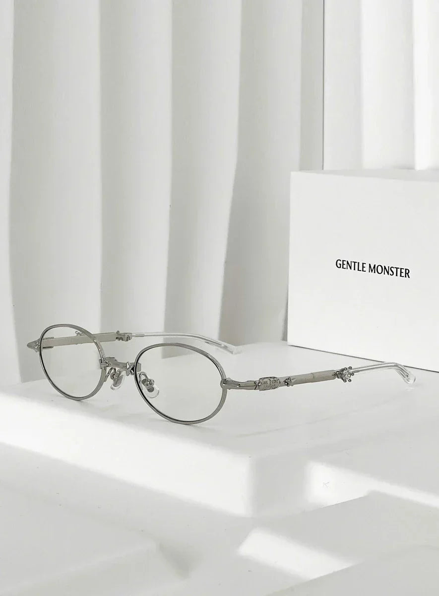 Crystal Orbit Foldable Round Glasses