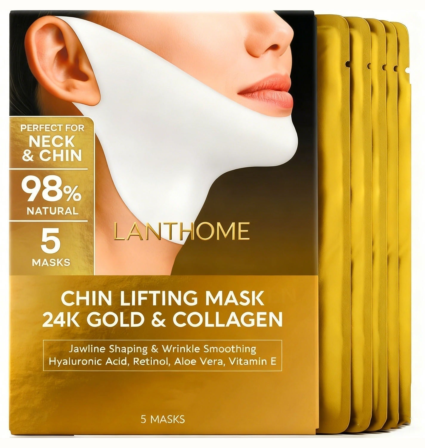 Reusable Gold Glow Hydrating Mask 🌸