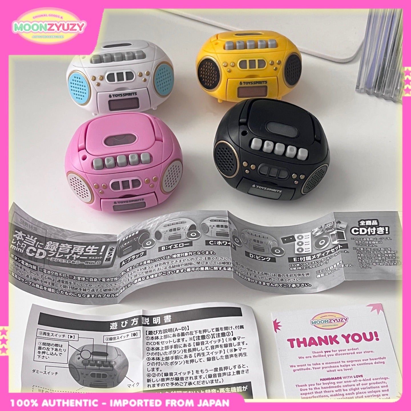 Retro Mini CD Boombox – Retractable Pocket Player