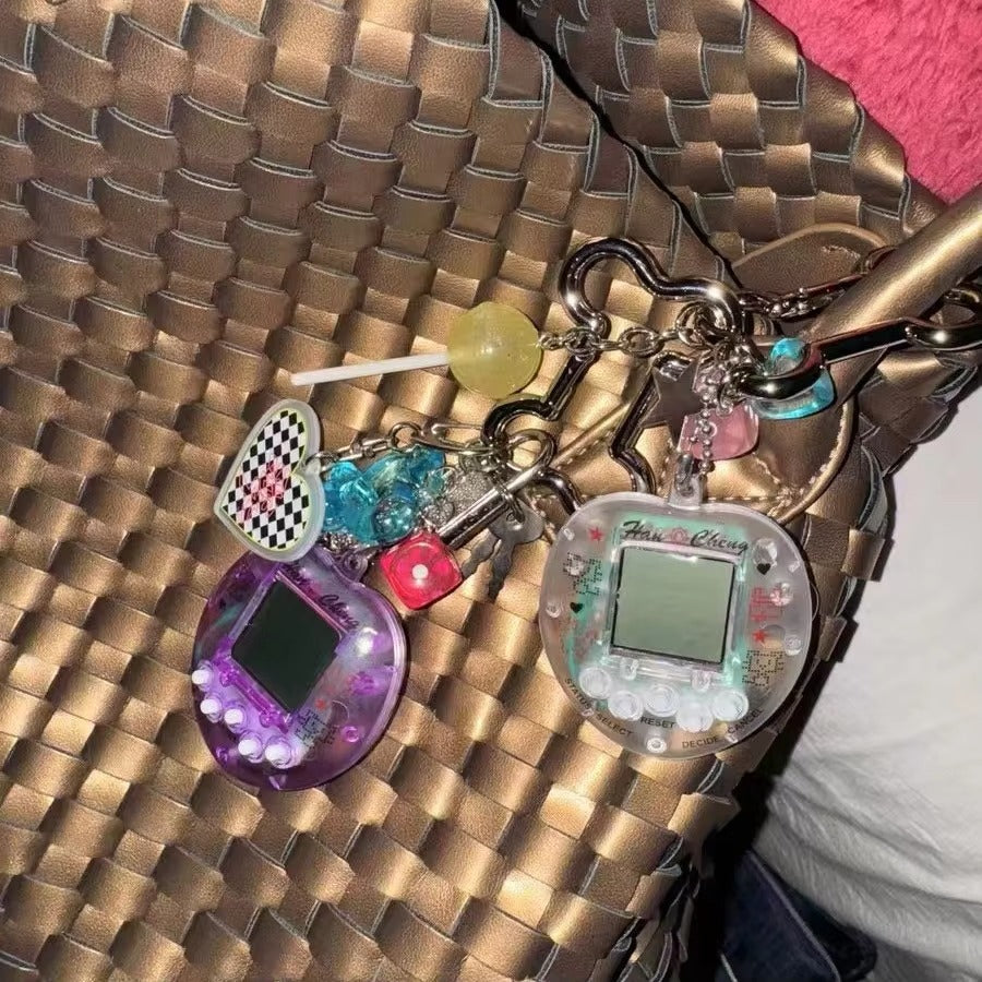 Cute Retro Virtual Pet Keychain