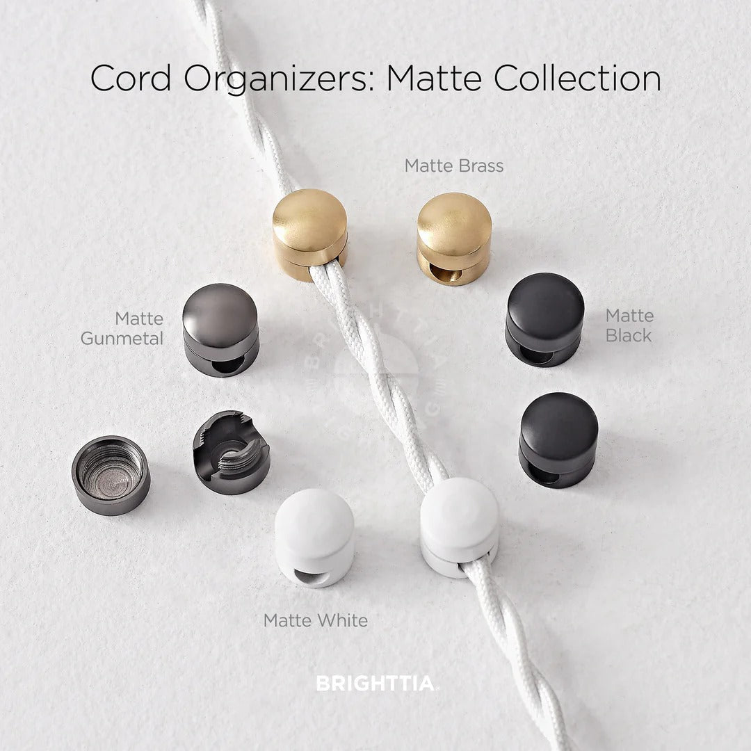 Matte Brass Wire Cord Organizer Clips
