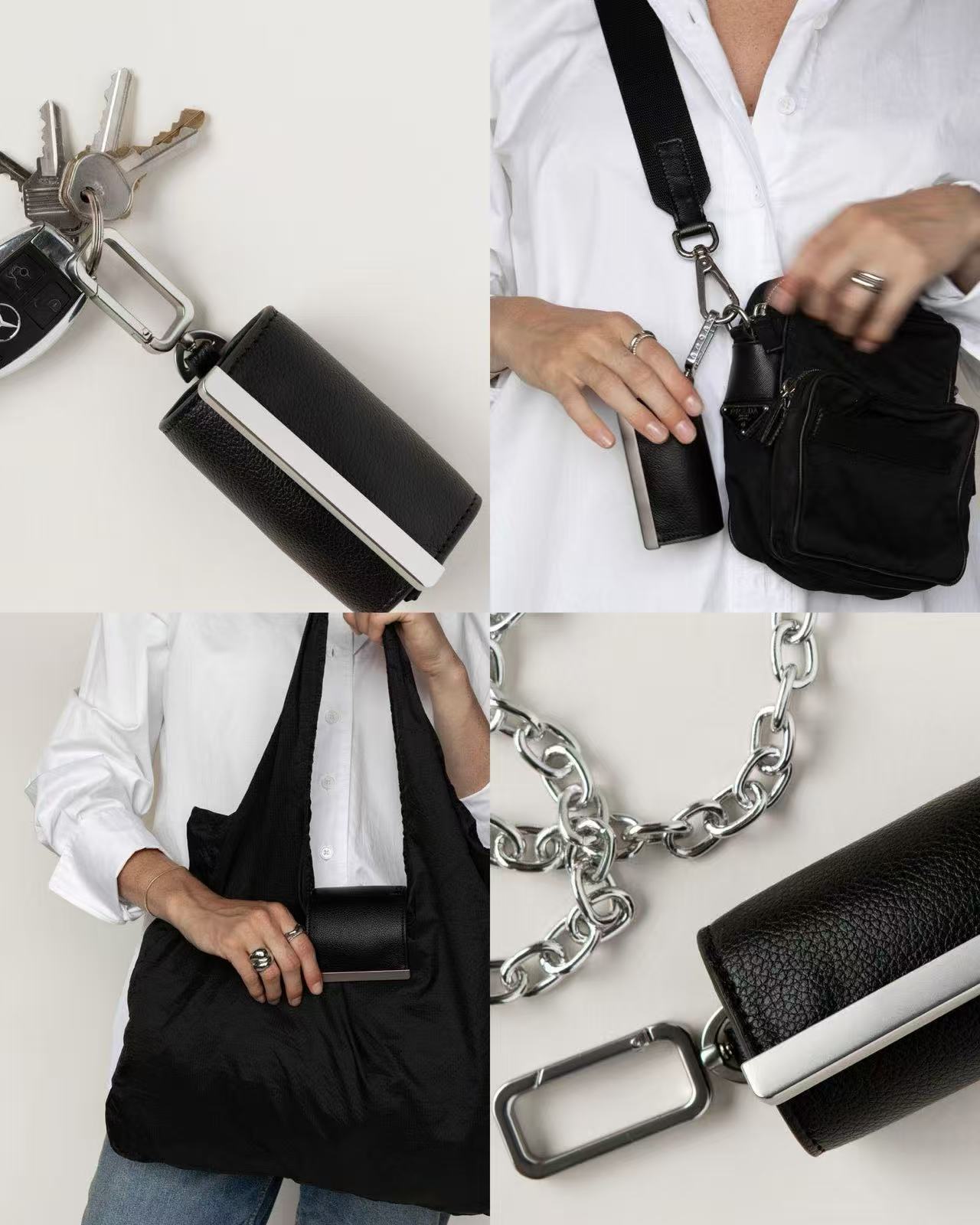 Foldable Keychain Tote Bag