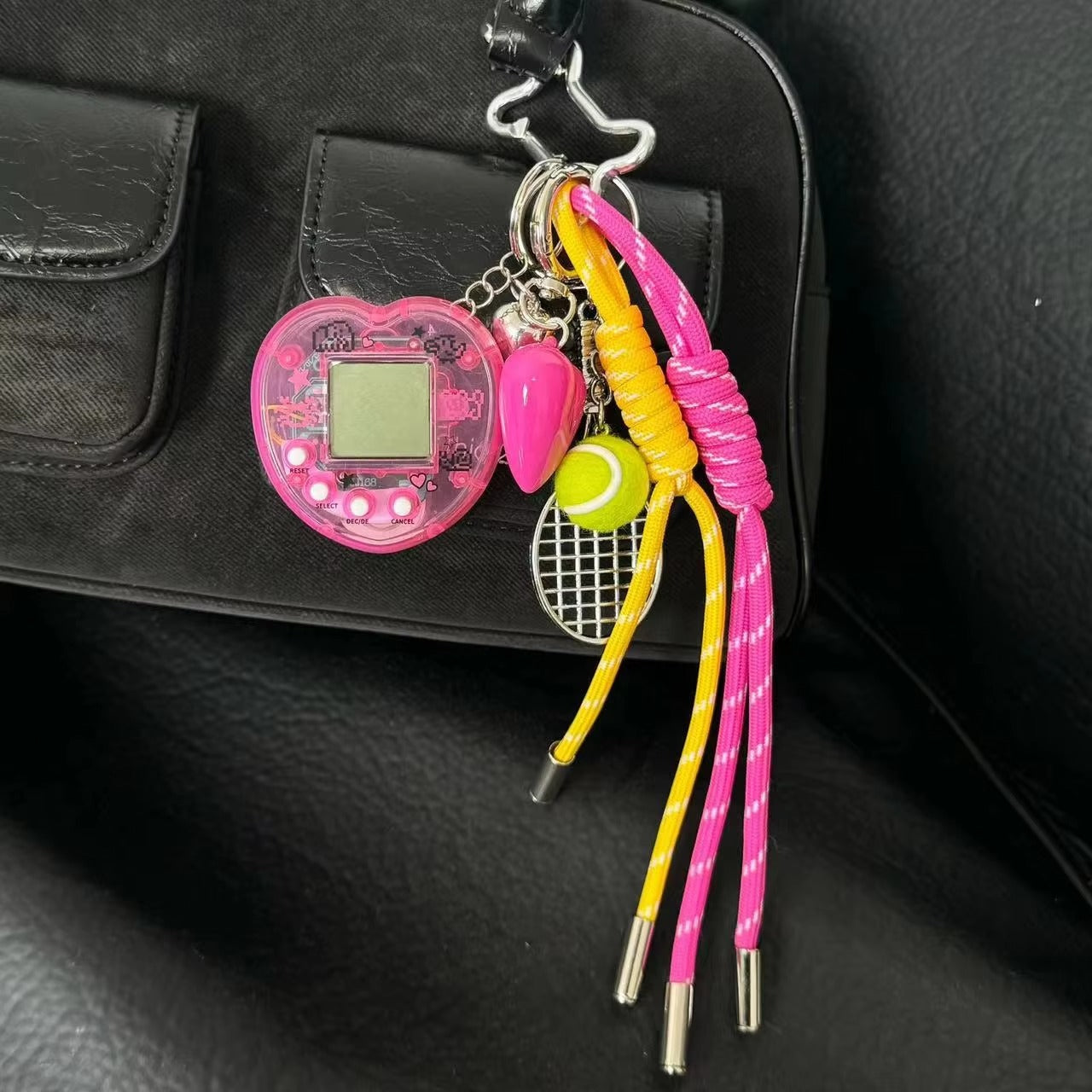 Cute Retro Virtual Pet Keychain