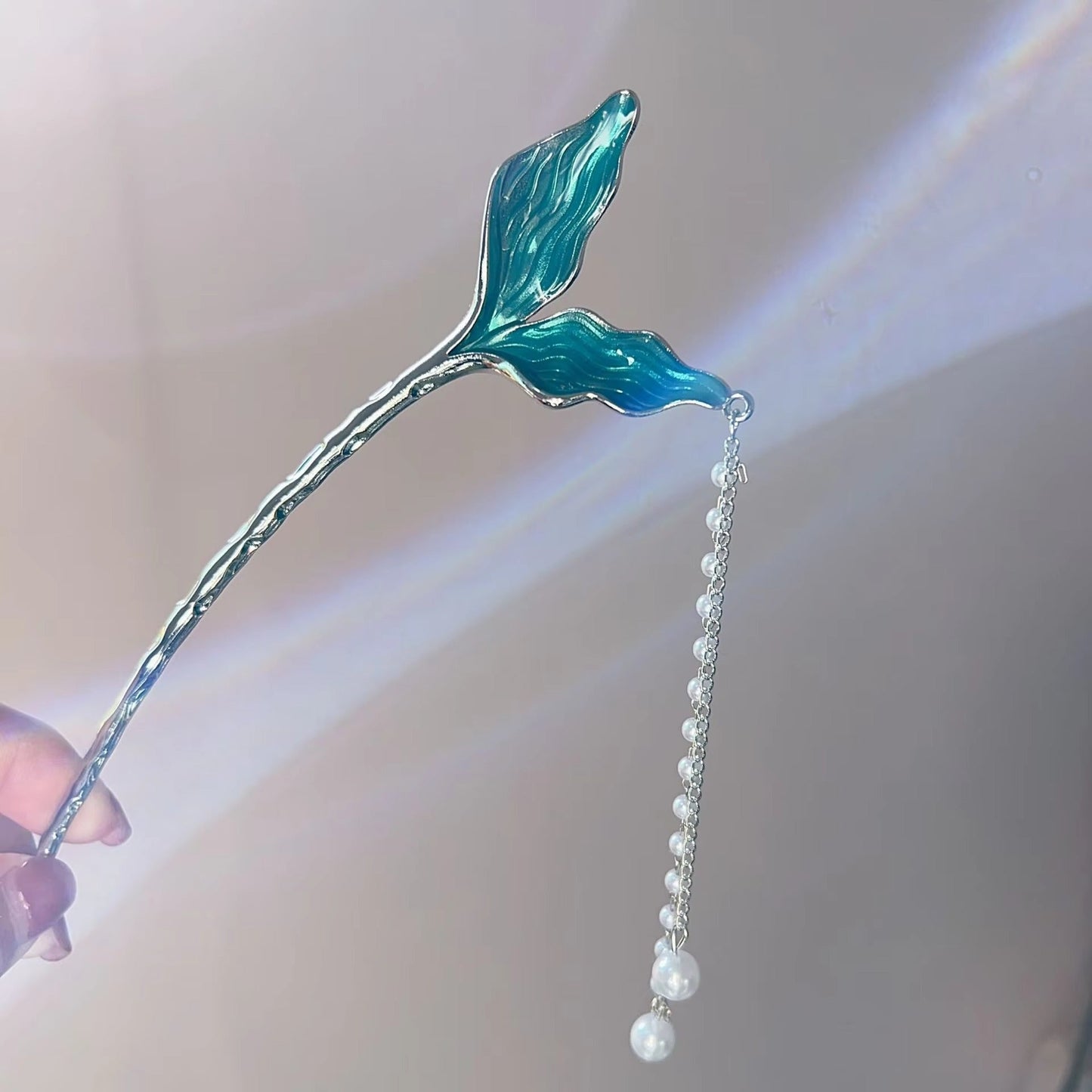 Pearl Mermaid Tail Hair Pins 🧜🏽‍♀️