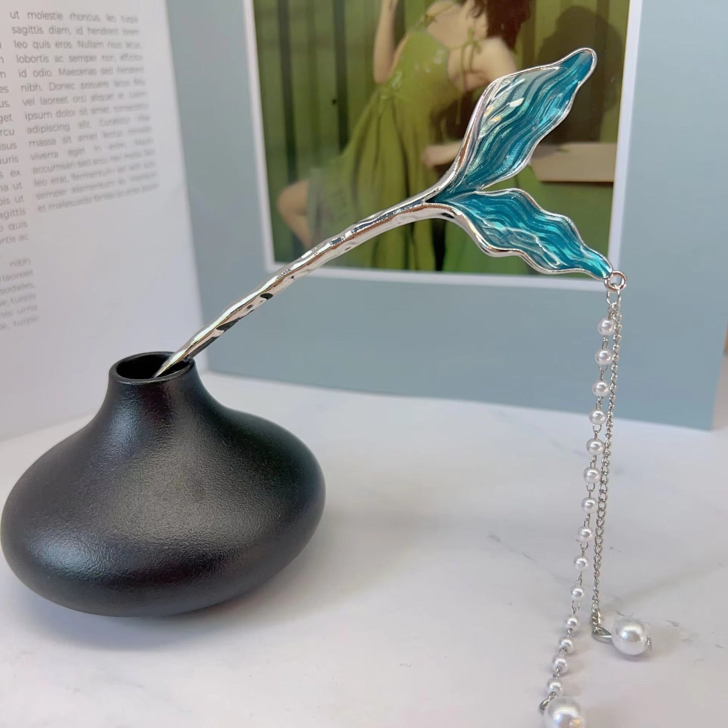 Pearl Mermaid Tail Hair Pins 🧜🏽‍♀️