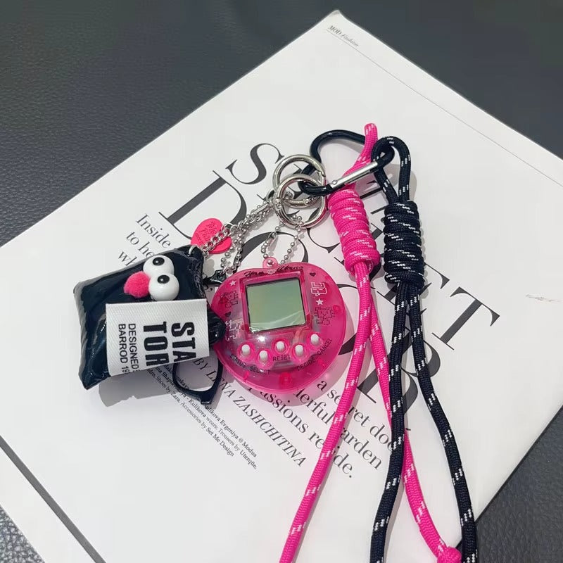 Cute Retro Virtual Pet Keychain
