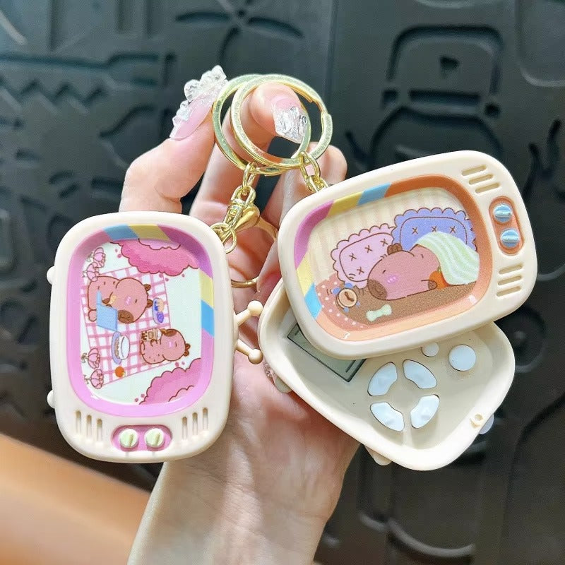 Mini Tv Video Game Keychain