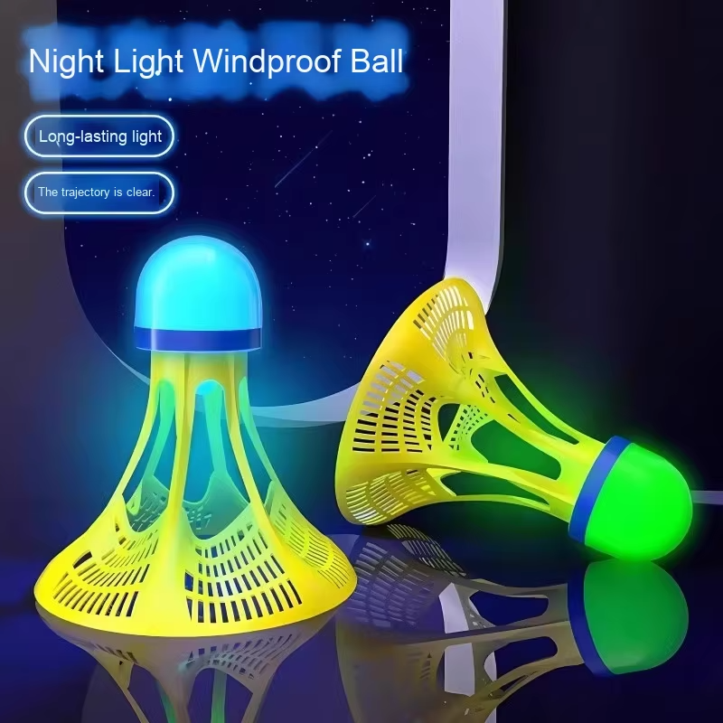 Glowing Light & Neon Shuttlecock Set