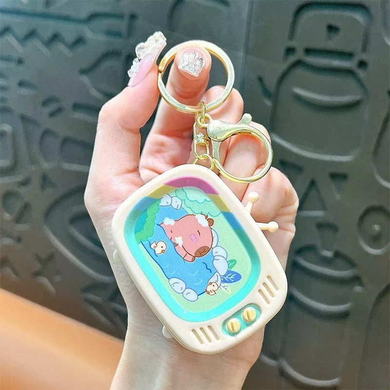 Mini Tv Video Game Keychain