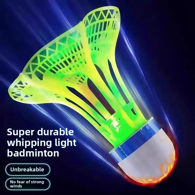 Glowing Light & Neon Shuttlecock Set