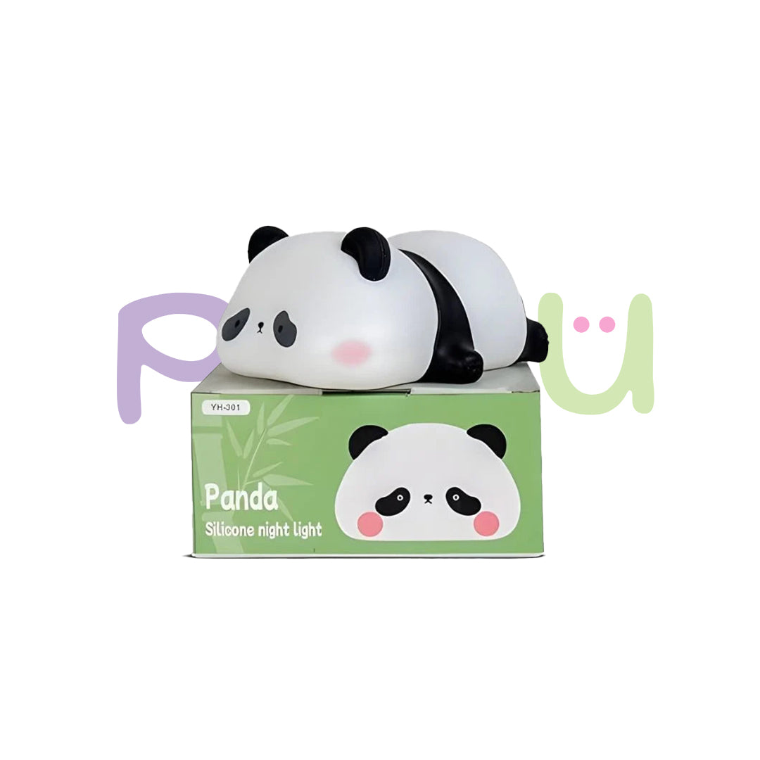 Cute Panda  Soft Silicone LED Animal Bedside Lamp | Tap Control & USB Rechargeable |  Panda Night Light for Kids