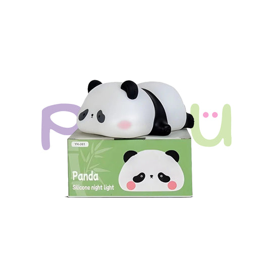 Cute Panda  Soft Silicone LED Animal Bedside Lamp | Tap Control & USB Rechargeable |  Panda Night Light for Kids