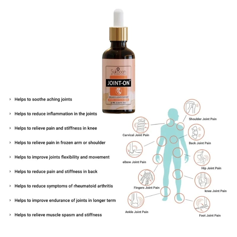 Sukoon Joint-On Essential Oil Blend | Natural Pain Relief for Joints, Knees, and Back