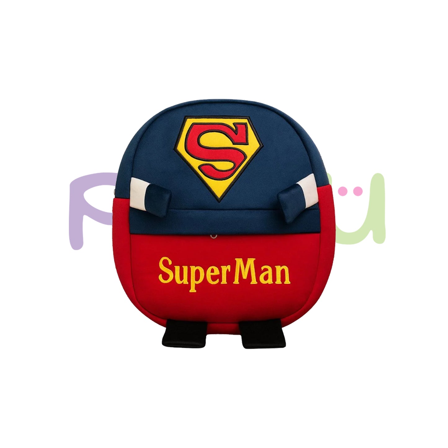 Cute Plush Superman Character Backpack | Stuffed School Bag & Gift for Kids