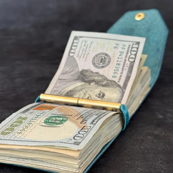 Luxury Cash Wrap Leather Organizer